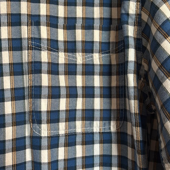 Structure men’s blue and white long sleeve button down flannel shirt size small - Picture 4 of 10